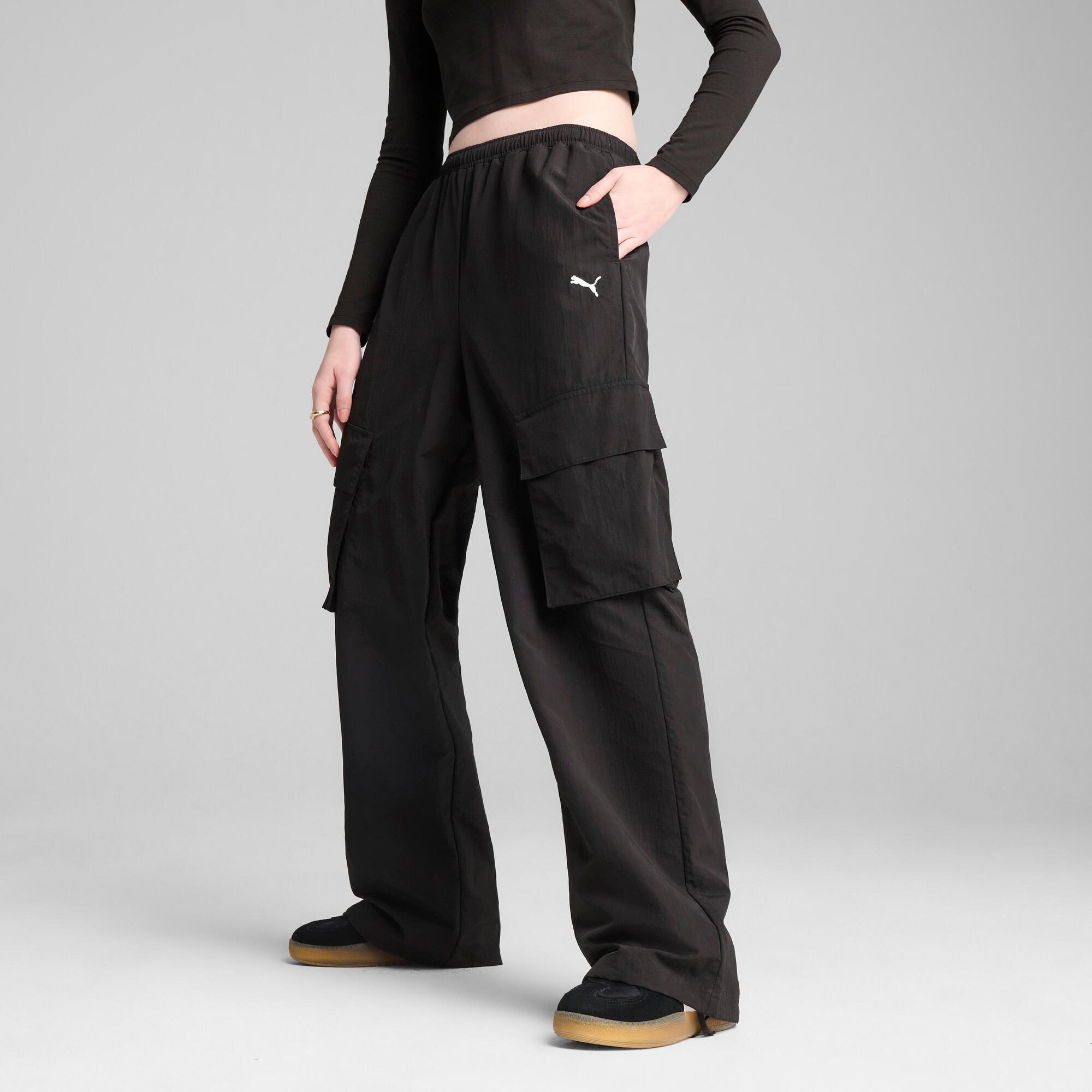 PUMA Wardrobe Essentials Women's Relaxed Woven Cargo Pants Product Image