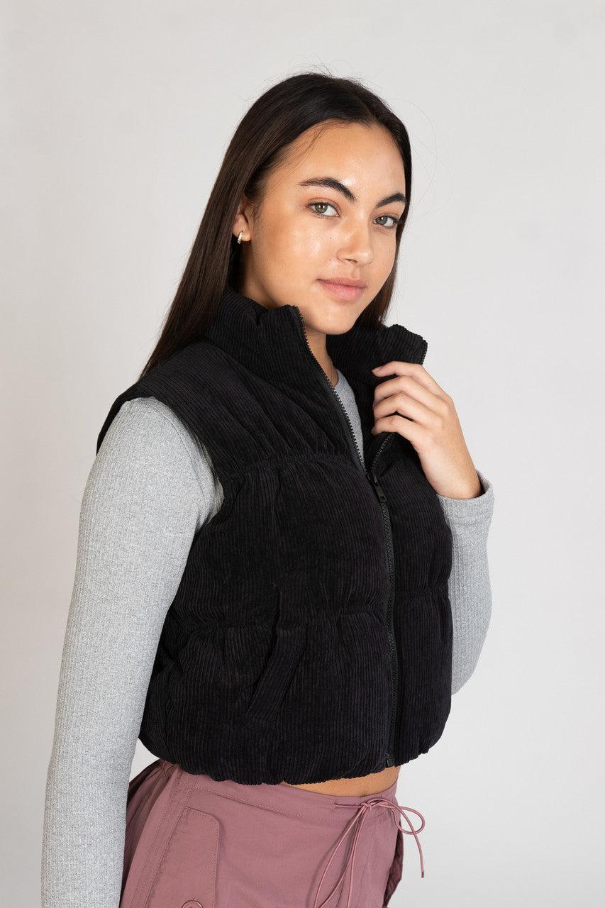 Corduroy Puffer Vest Product Image