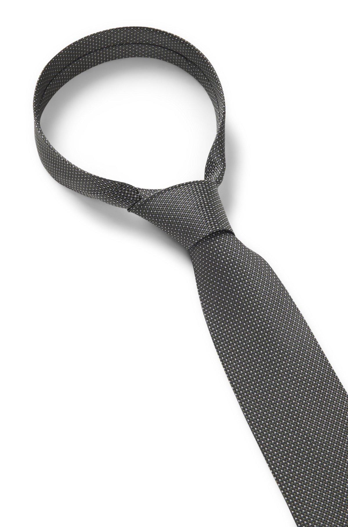 Pure-silk tie with micro pattern Product Image