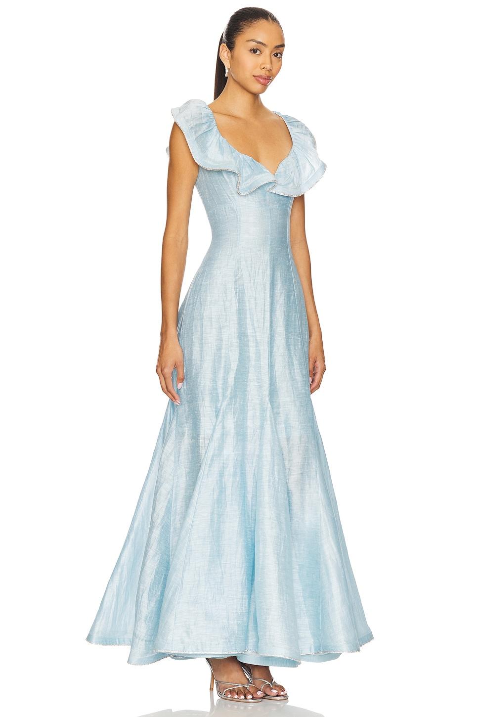 x REVOLVE Azure Ruffle Dress Product Image
