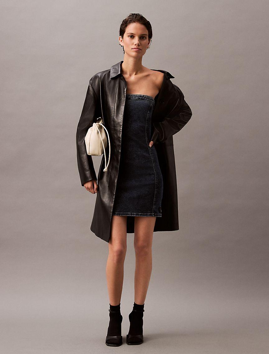 Strapless Denim Mini Dress Product Image