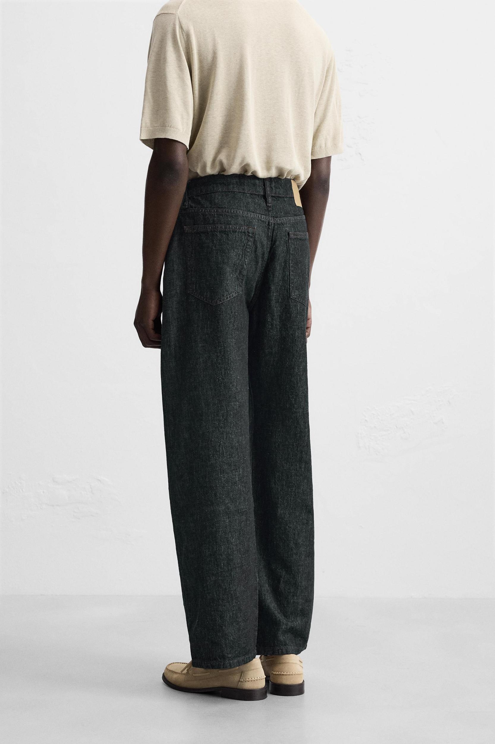 COTTON-HEMP STRAIGHT FIT JEANS Product Image