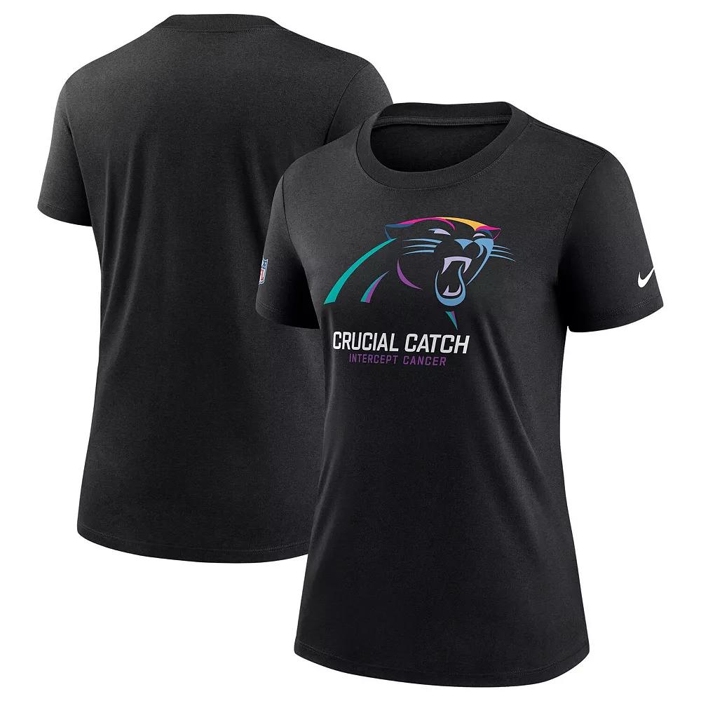 Women's Nike  Black Carolina Panthers 2024 NFL Crucial Catch Tri-Blend T-Shirt, Size: Medium Product Image