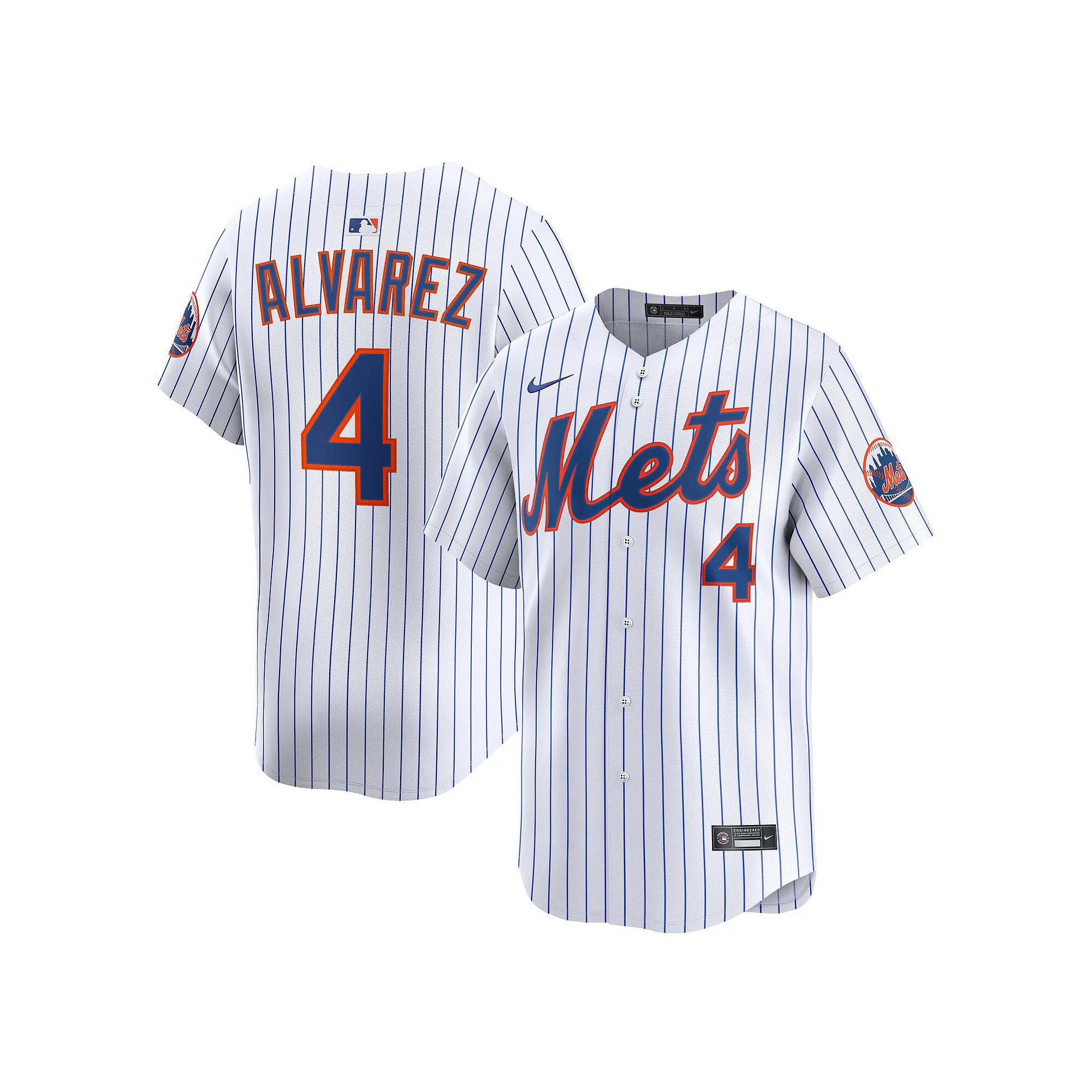 Men's Nike Francisco Alvarez White New York Mets Home Limited Player Jersey, Size: XL Product Image