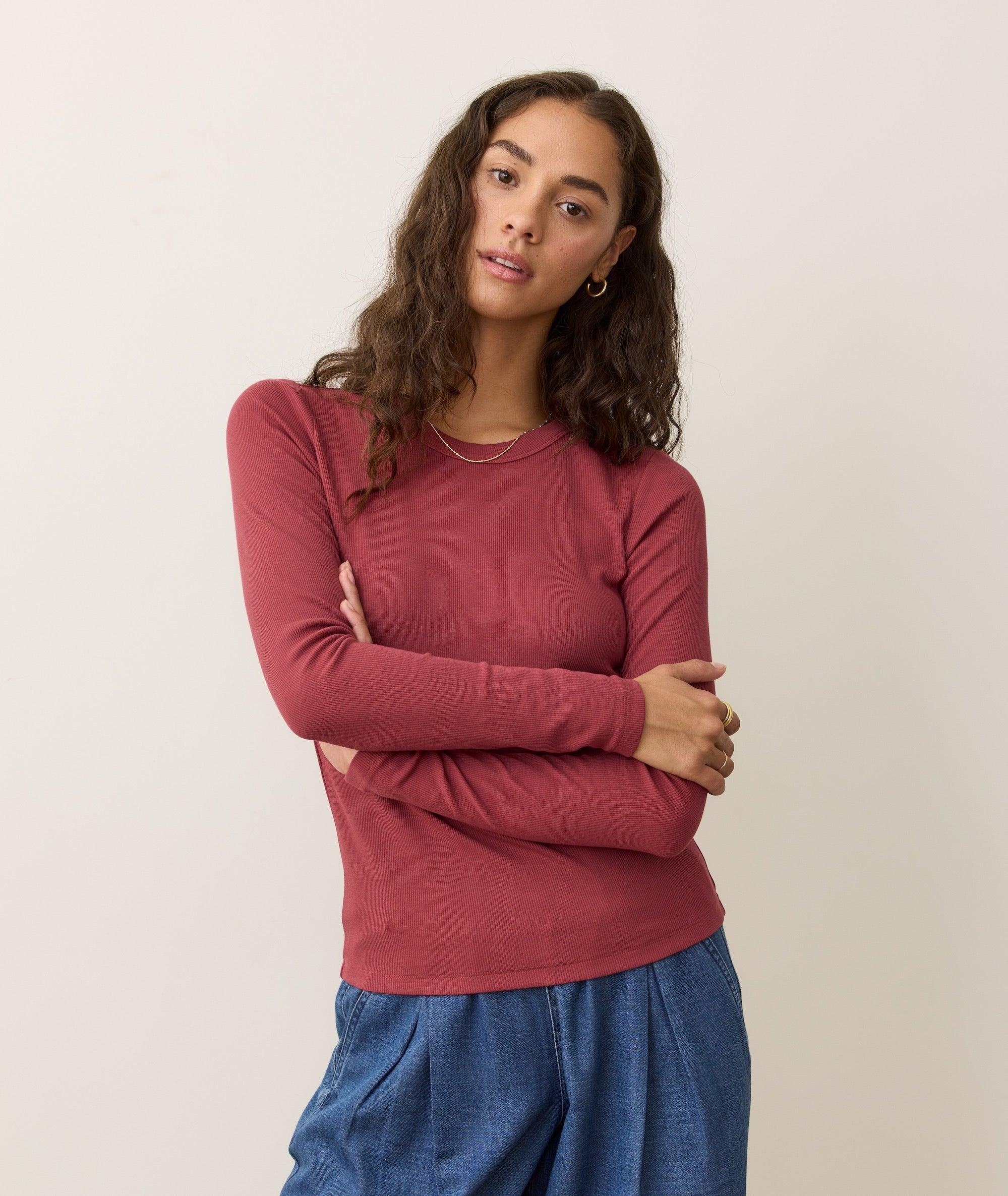 Lexi Rib Sun-In Longsleeve Crew Tee Product Image