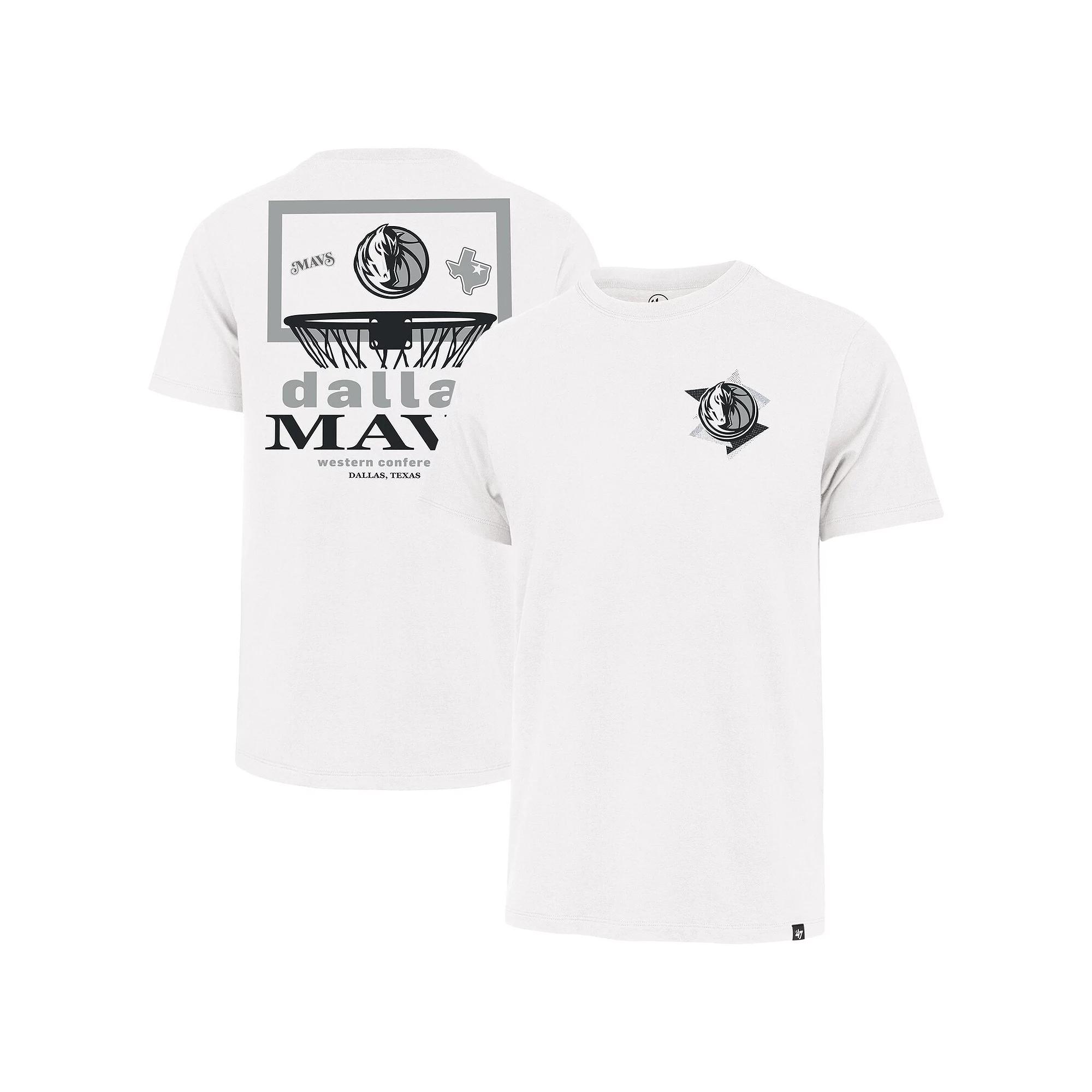 Men's '47 White Dallas Mavericks City Edition Backboard Franklin T-Shirt,  Product Image