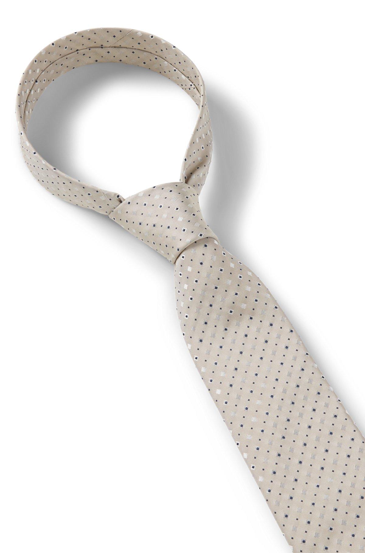 Silk-blend tie with jacquard pattern Product Image