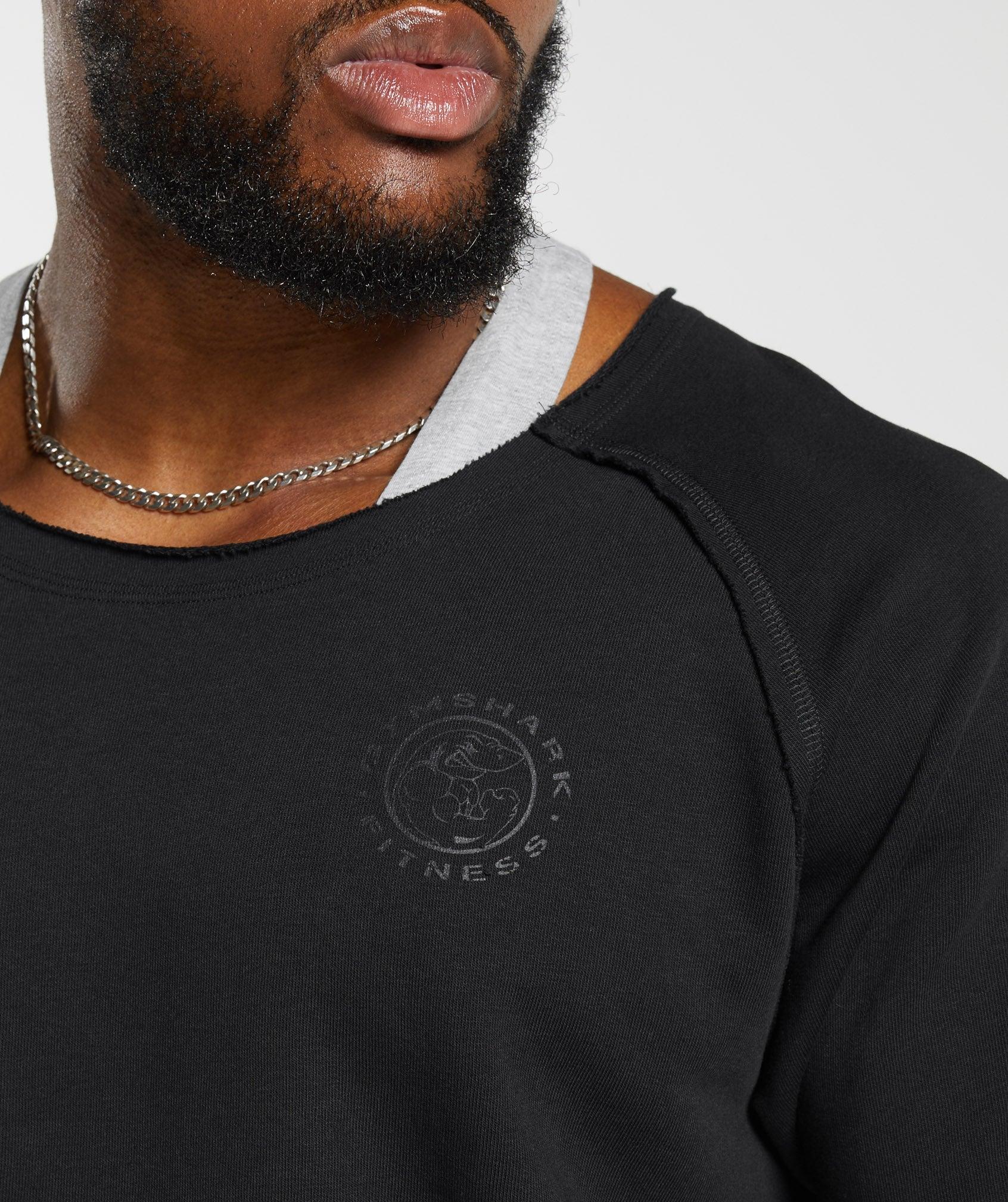 Gymshark Legacy Rag Top - Black Male Product Image