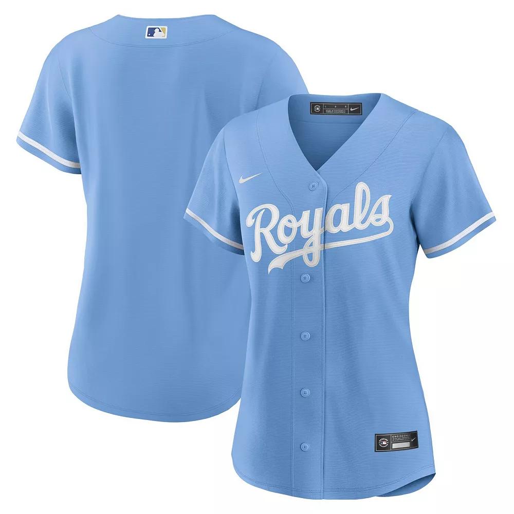 Women's Nike Light Blue Kansas City Royals Alternate Replica Team Logo Jersey,  Product Image