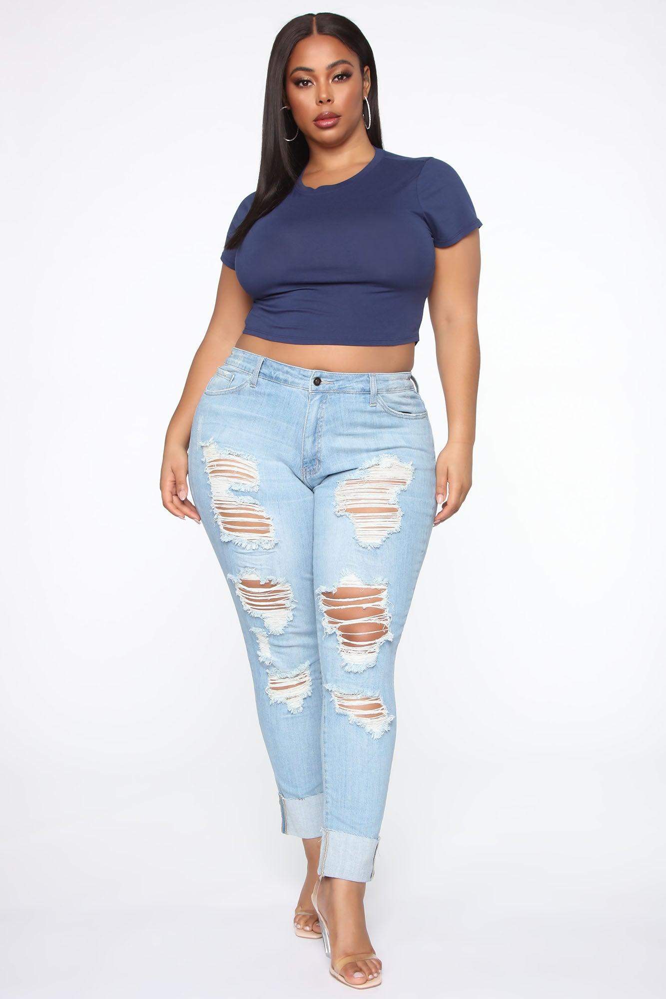 Robin Crop Top - Navy Product Image