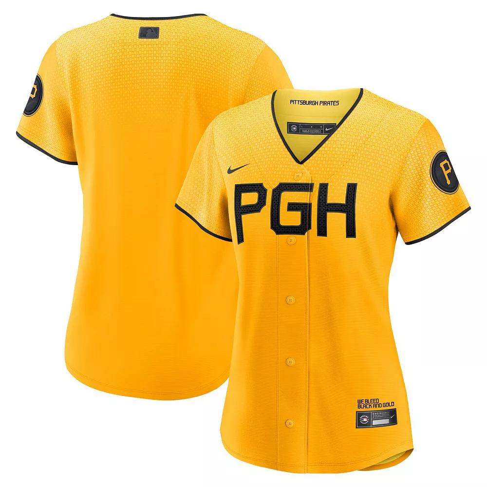 Women's Nike Gold Pittsburgh Pirates 2023 City Connect Replica Jersey,  Product Image
