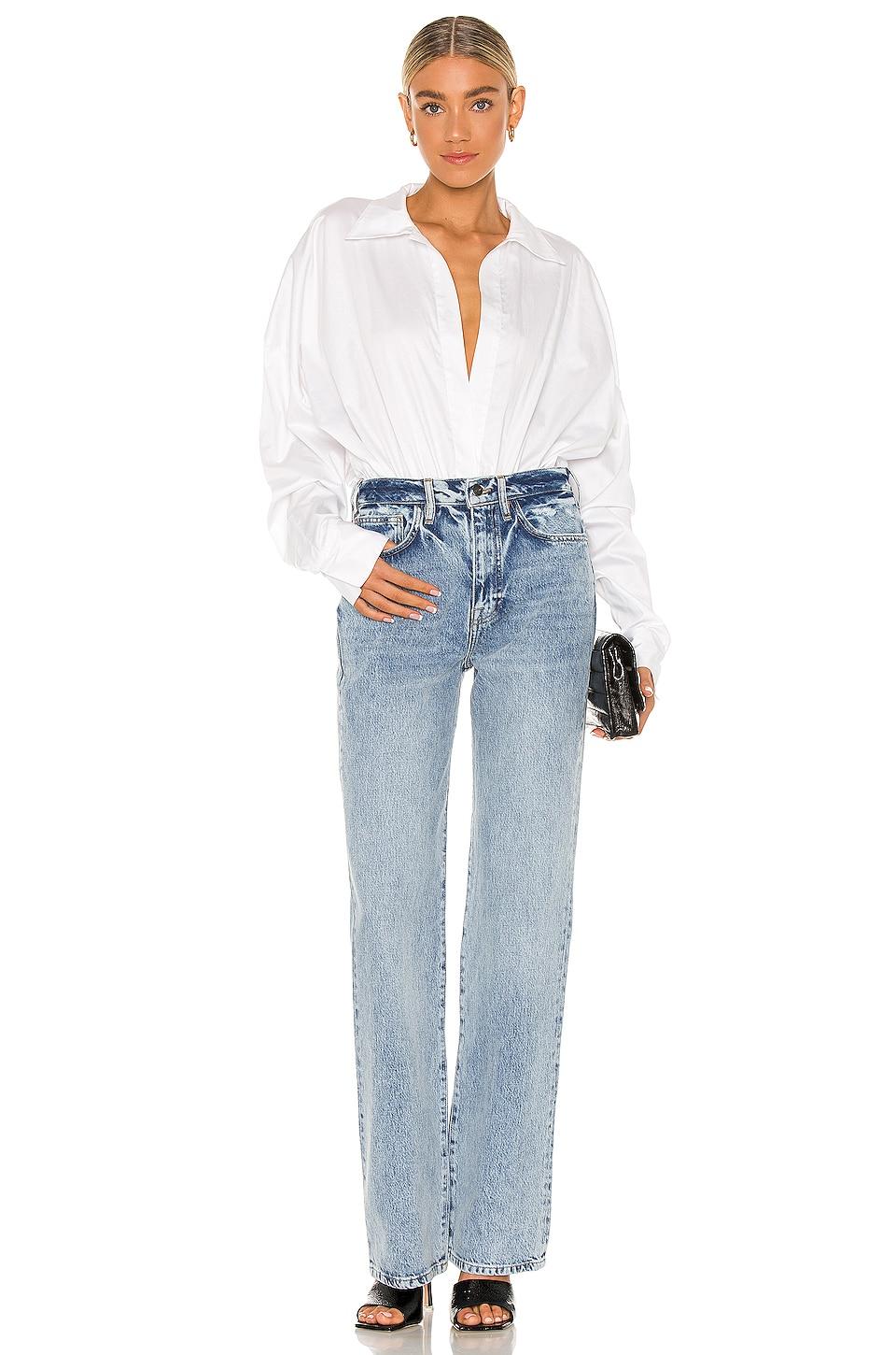 Oversized Boyfriend Shirt Bodysuit Norma Kamali Product Image