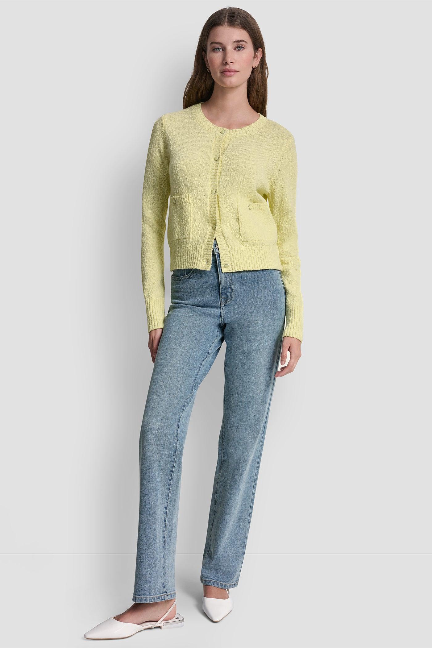 CREW NECK CARDIGAN WITH PATCH POCKETS Product Image