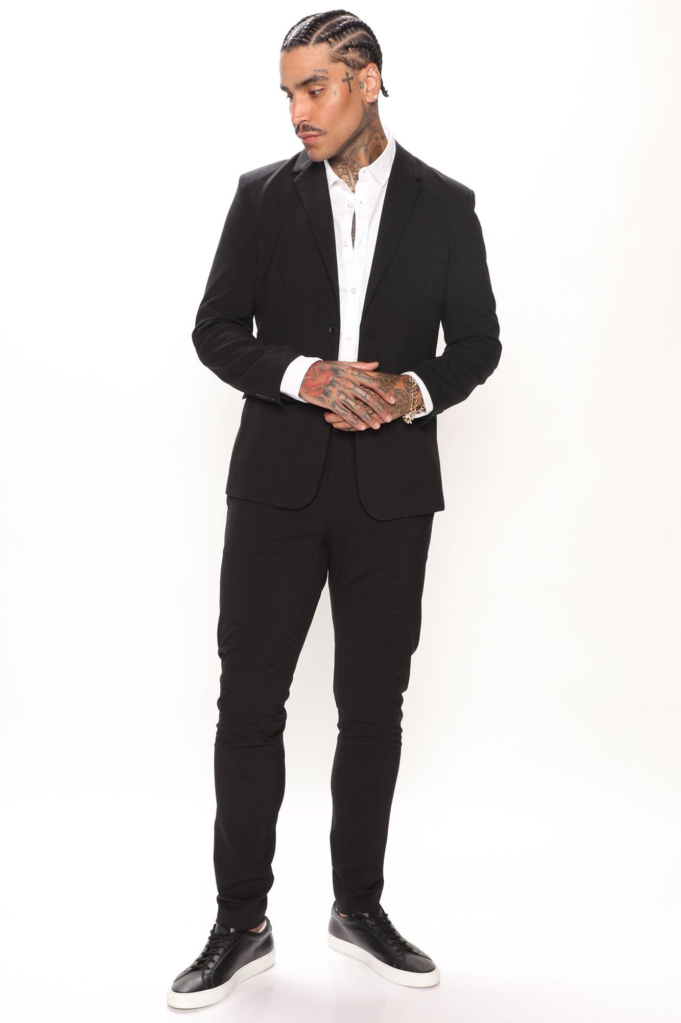 Tall Modern Stretch Slim Trouser - Black Product Image