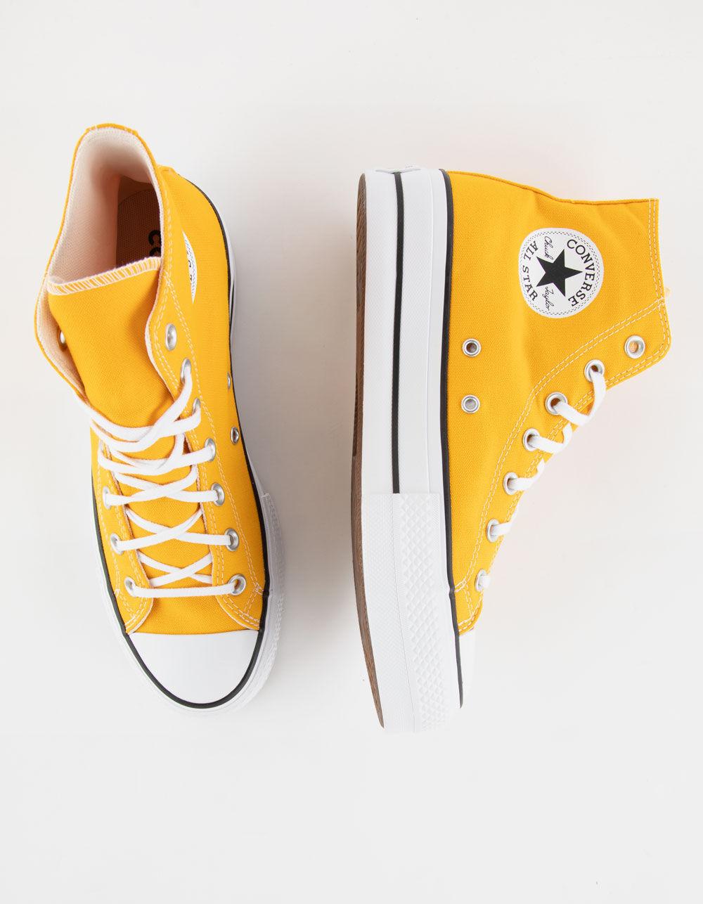 CONVERSE Chuck Taylor All Star Lift Womens High Top Shoes - YELLOW Product Image