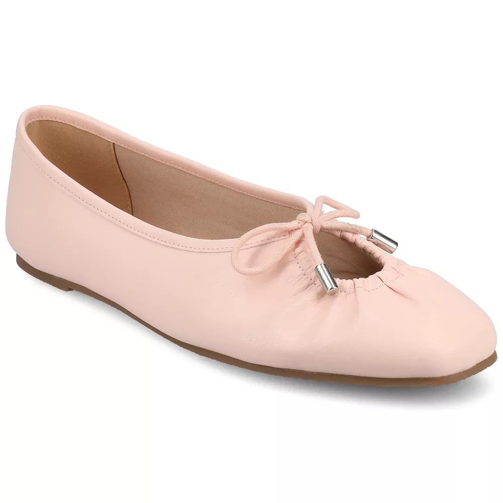 Journee Callee Medium and Wide Width Women's Ballet Bow Slip-On Dress Flats,  Product Image