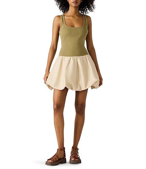 Steve Madden Linnea Scoop Neck Bubble Skirt Mini Dress Product Image