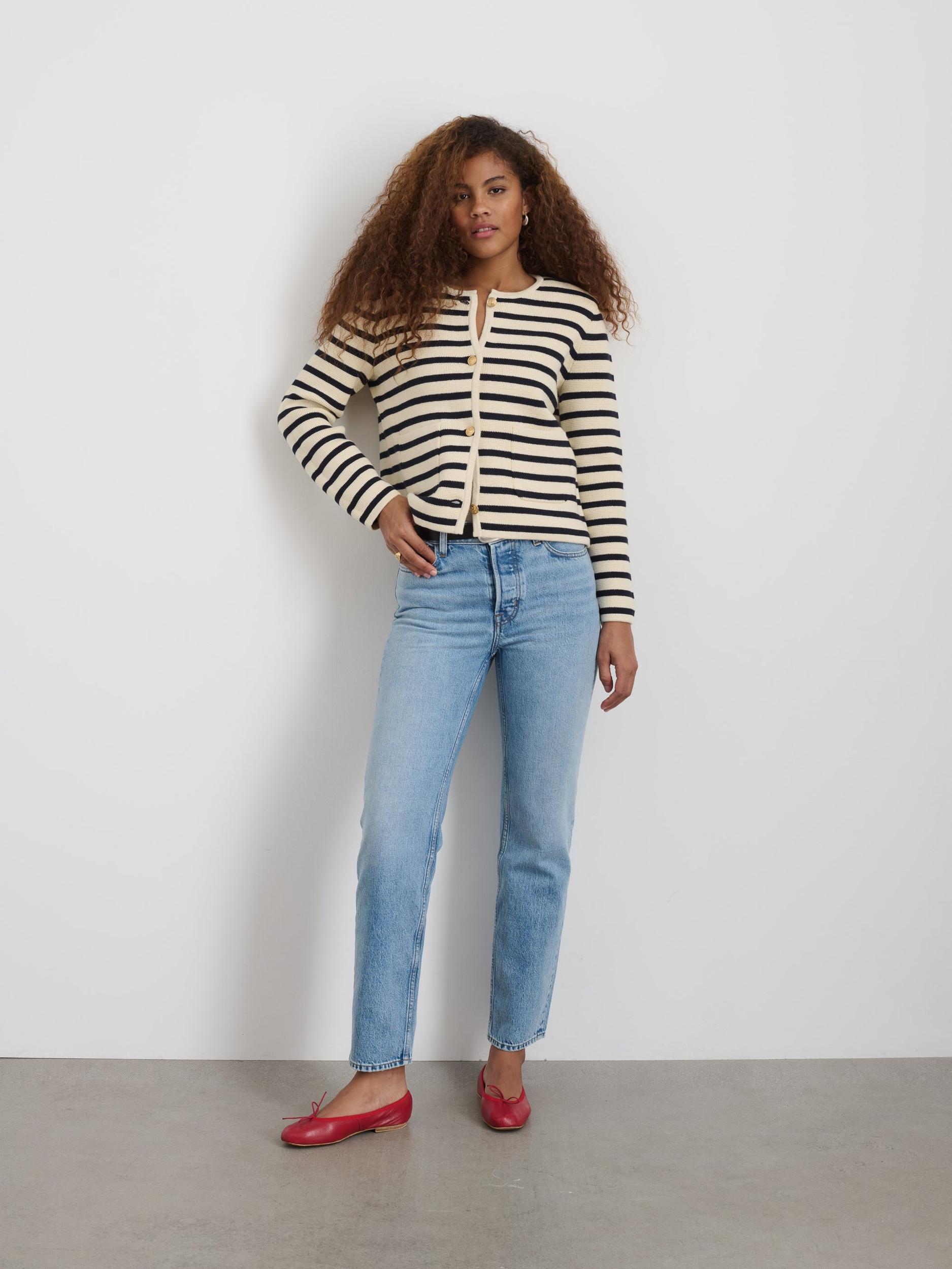 Paris Sweater Jacket in Stripe Product Image