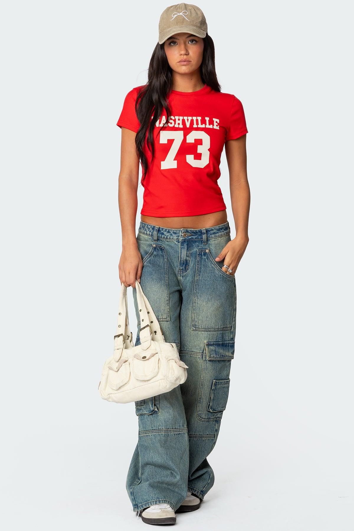 Westie Washed Low Rise Baggy Cargo Jeans Product Image