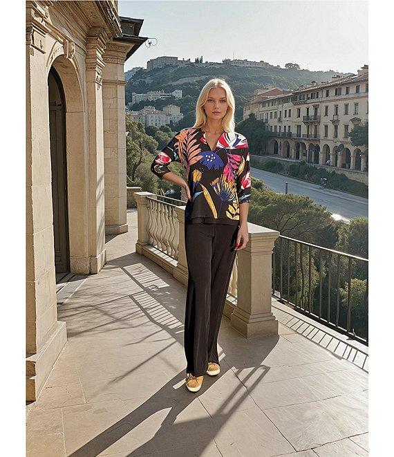 Eva Varro Elastic Waist Wide Leg Pants Product Image