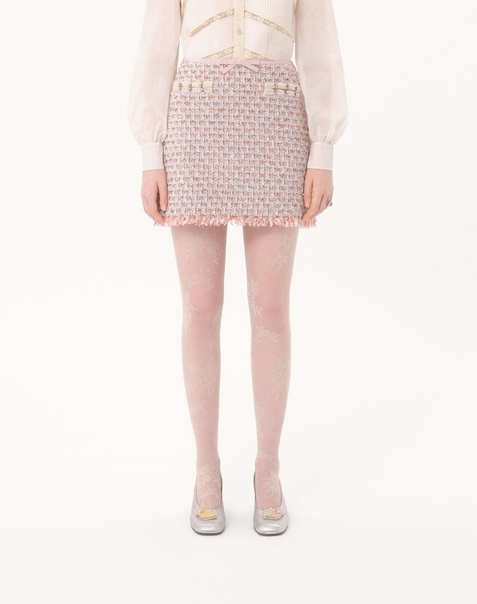 Ribbon Tweed Skirt  Product Image