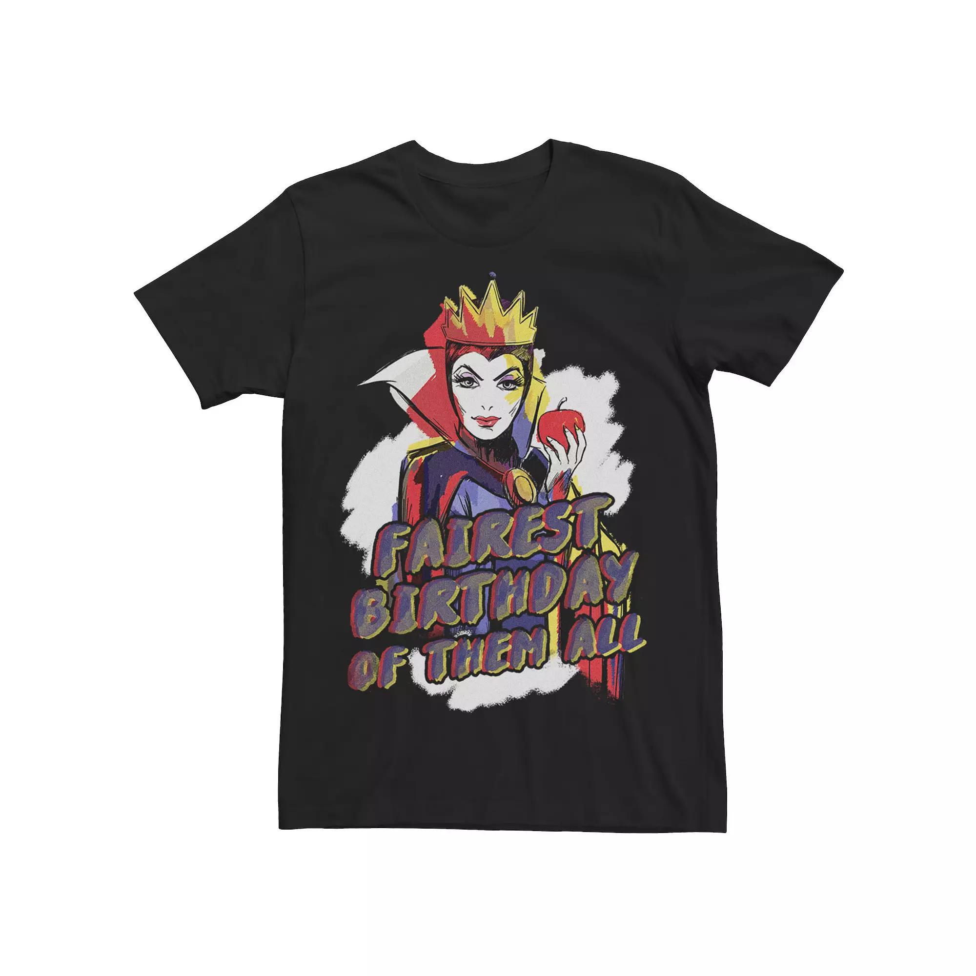 Disney's Villains Evil Queen Fairest Birthday Of Them All Men's Tee,  Product Image
