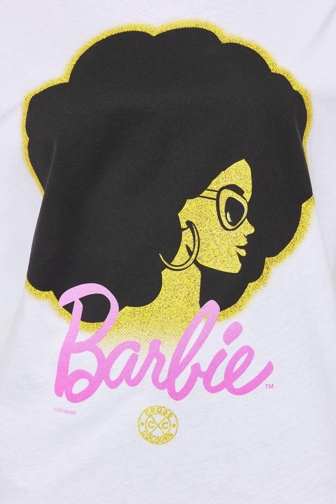 Barbie Gold Era x Cross Colours Oversized Tee - White Female Product Image