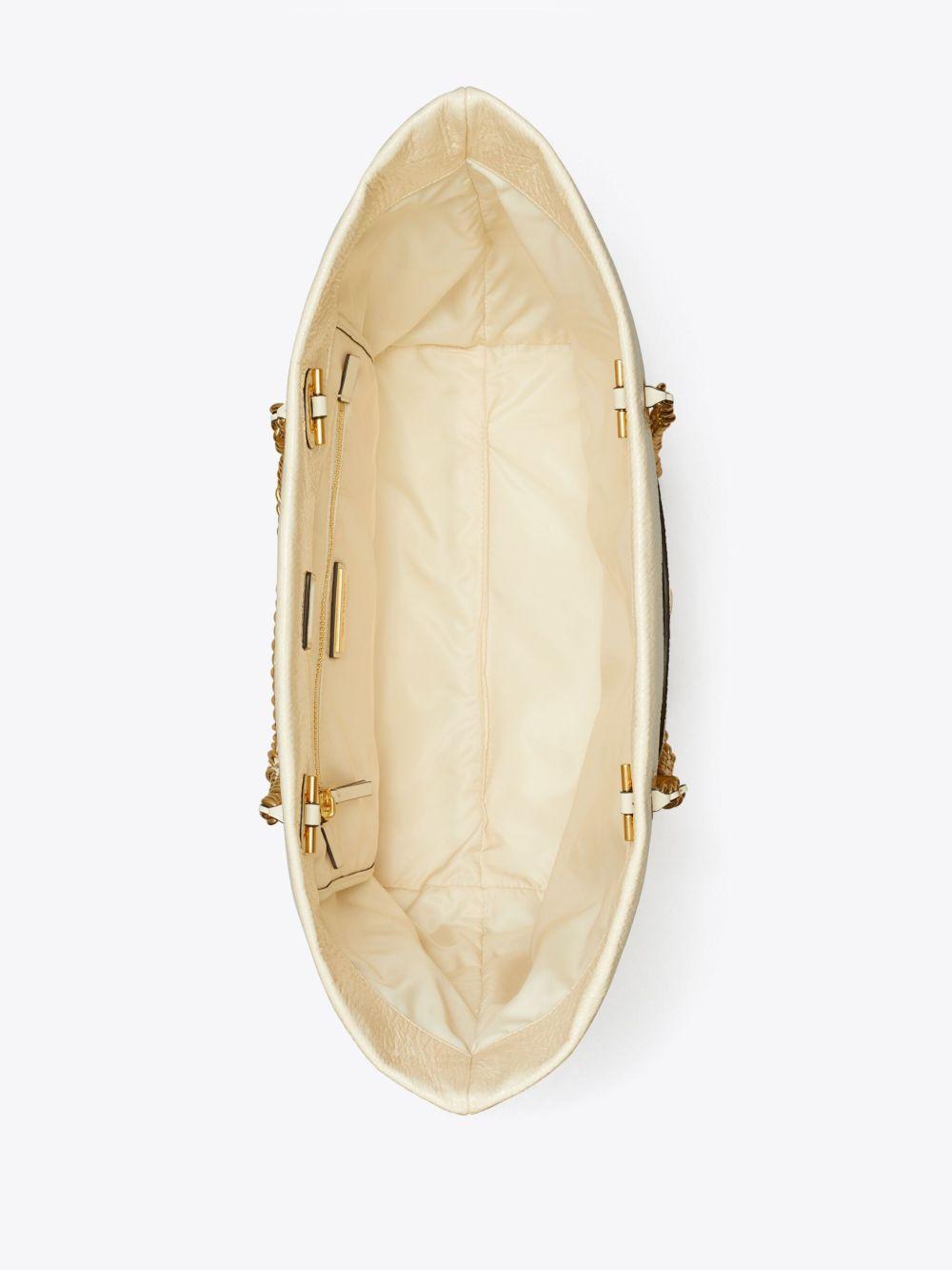 Ella Chain patent-leather tote bag Product Image