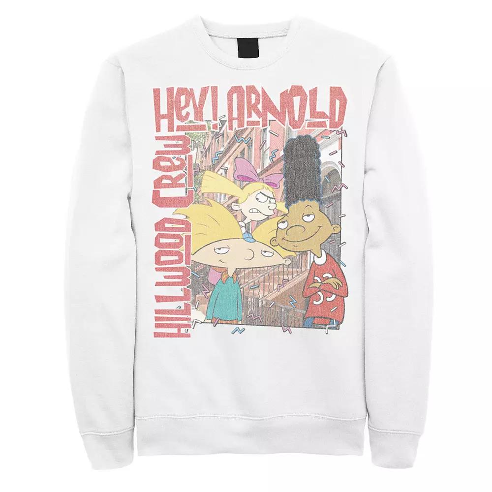Men's Nickeloden Hey Arnold Colorful Hillwood Poster Sweatshirt,  Product Image
