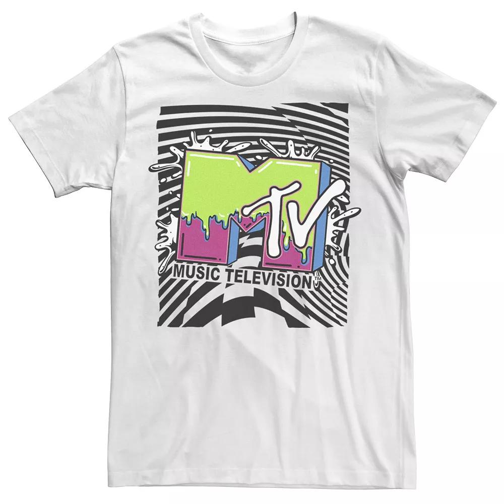 Big & Tall MTV Splatter Striped Logo Tee, Men's,  Product Image