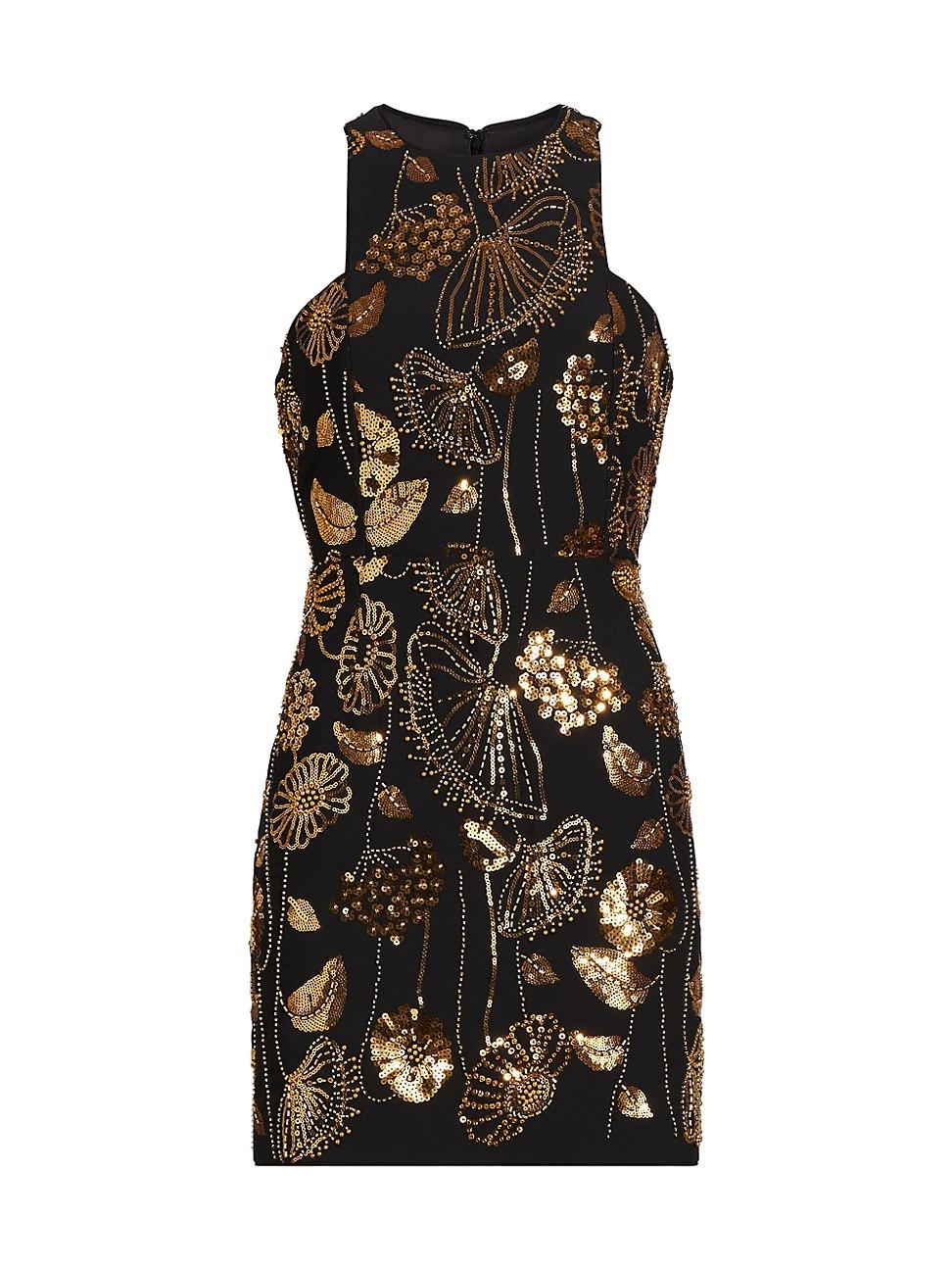 Womens Isabele Floral Field Sequin-Embellished Sleeveless Minidress Product Image
