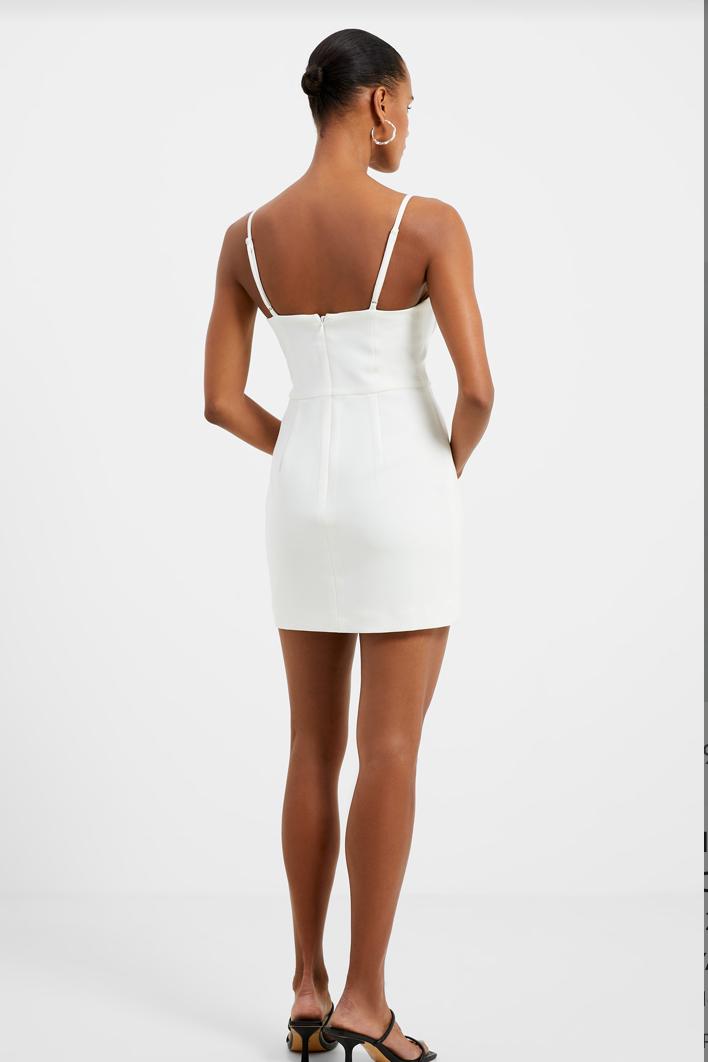 Whisper Corste Neckline Dress- Summer White Product Image