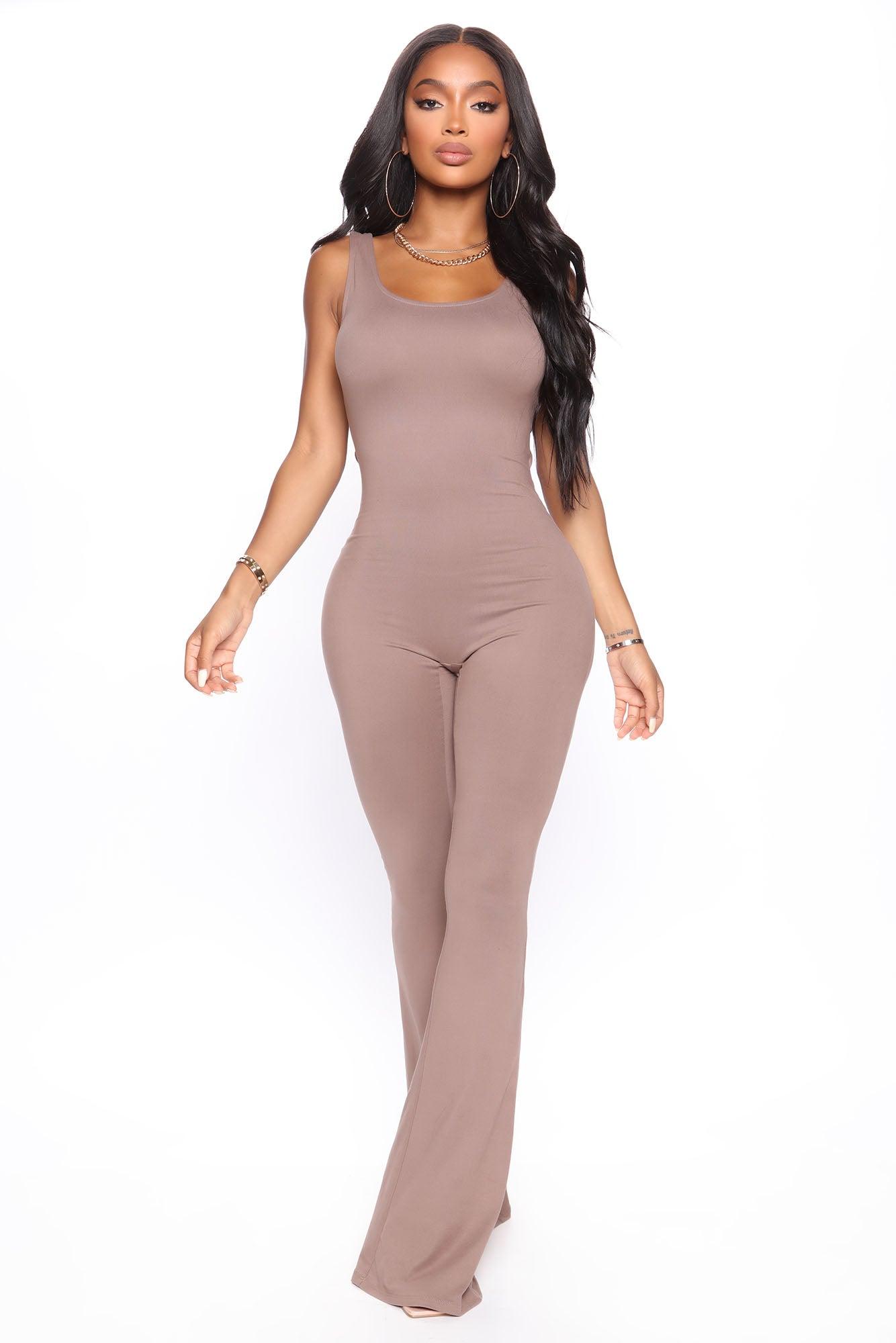 Match My Vibe Jumpsuit - Mocha Product Image