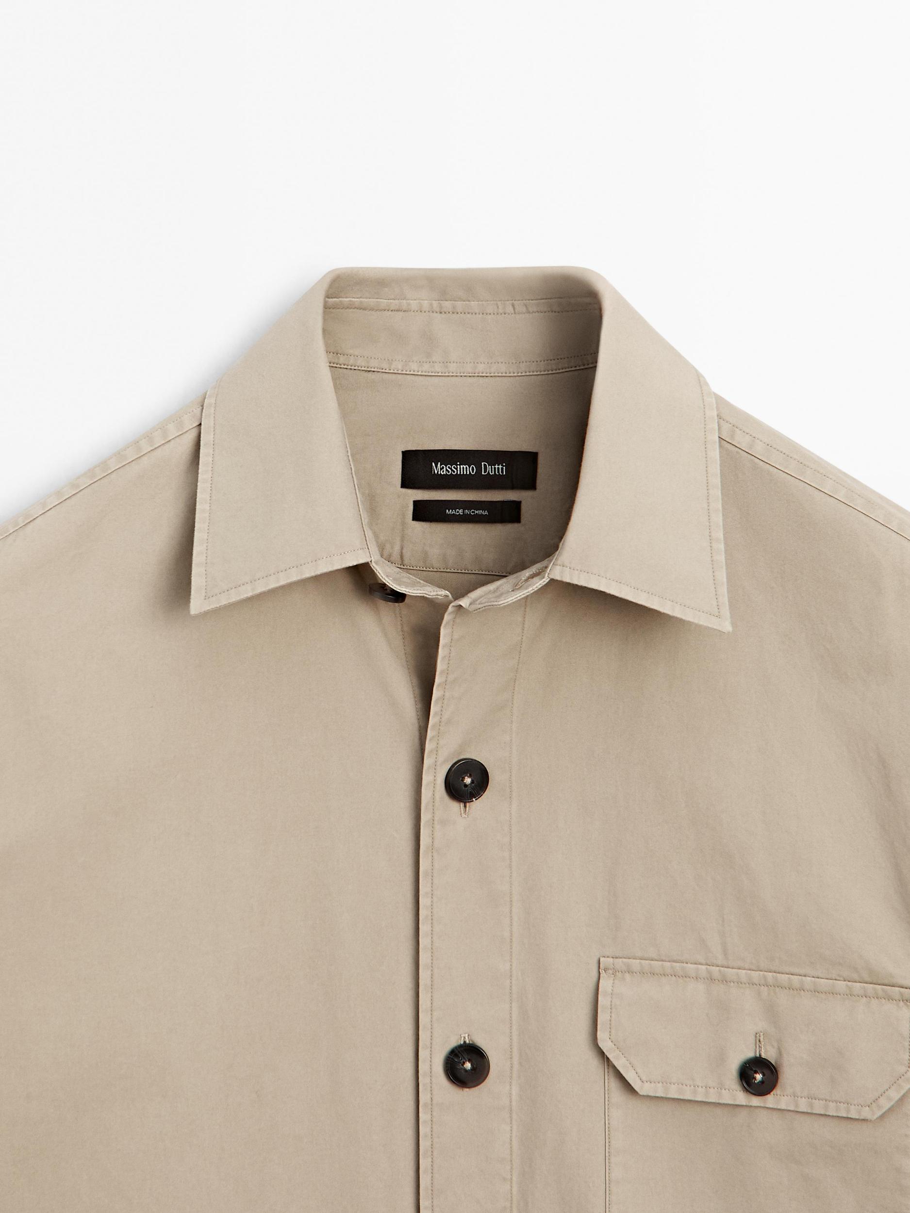 100% cotton overshirt with pocket Product Image