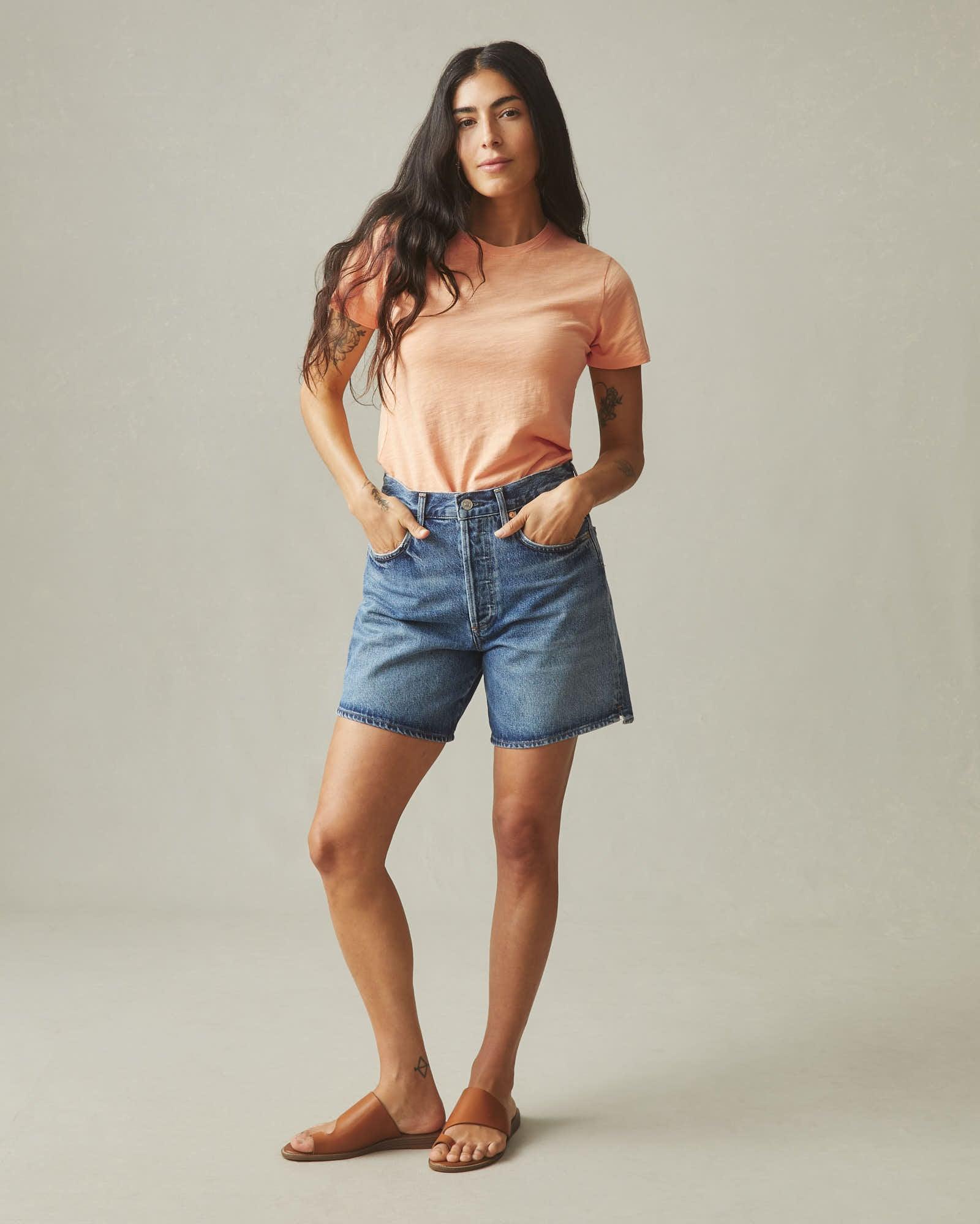 Women's Premium Slub Crew Tee - Peach Fuzz Female Product Image