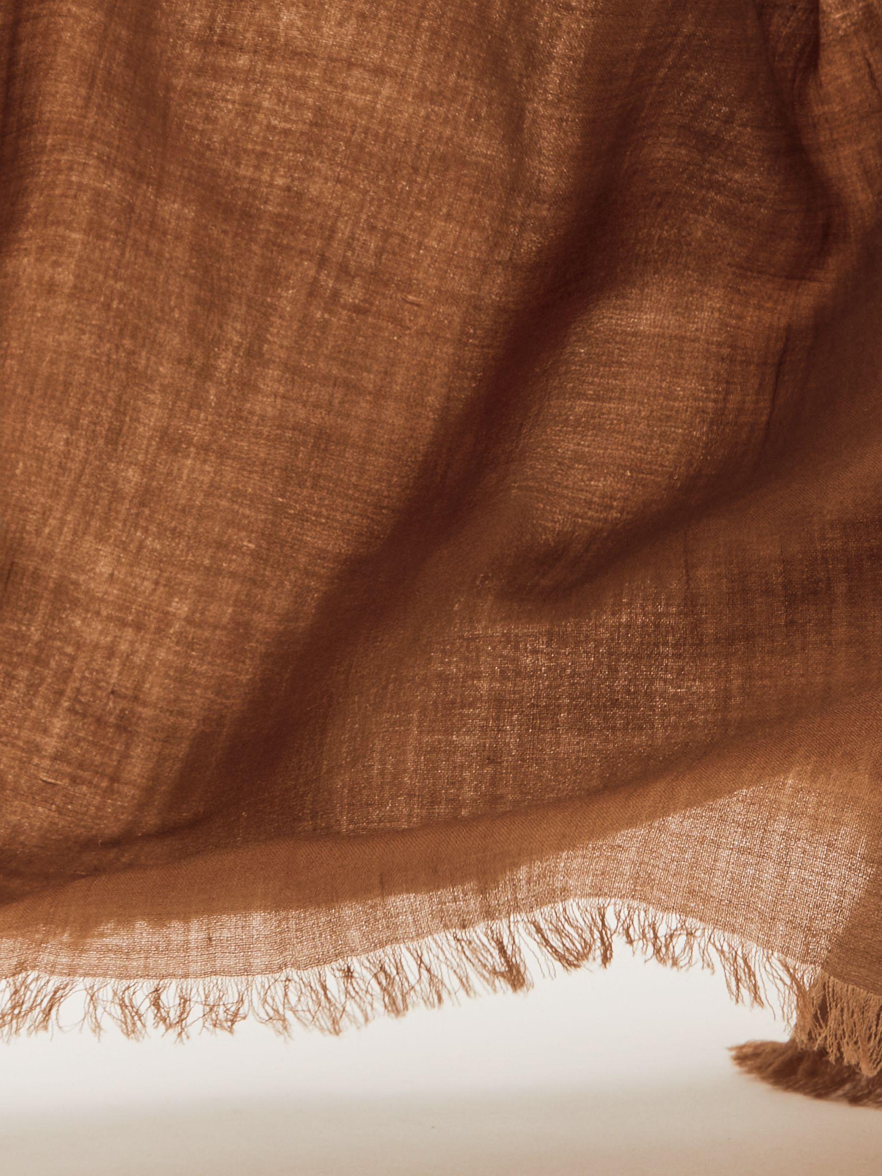 Wool-Cashmere Lightweight Scarf in Camel Product Image