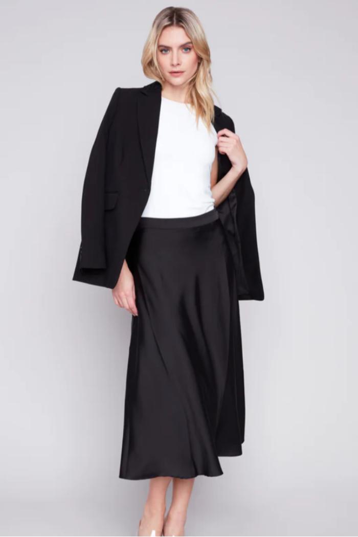 Long Satin Skirt Product Image