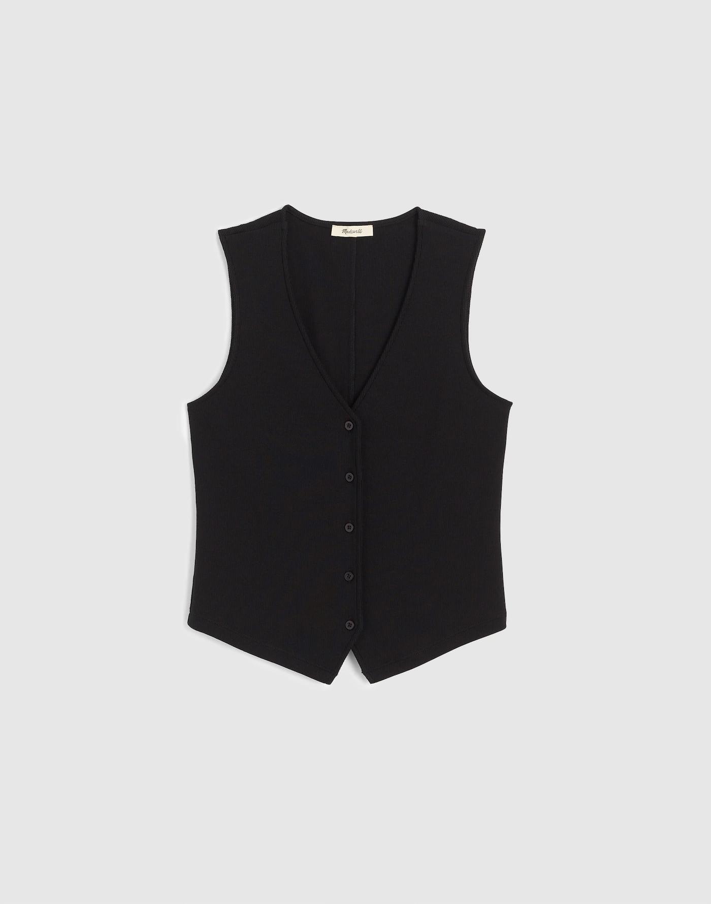 Ribbed V-Neck Vest Product Image