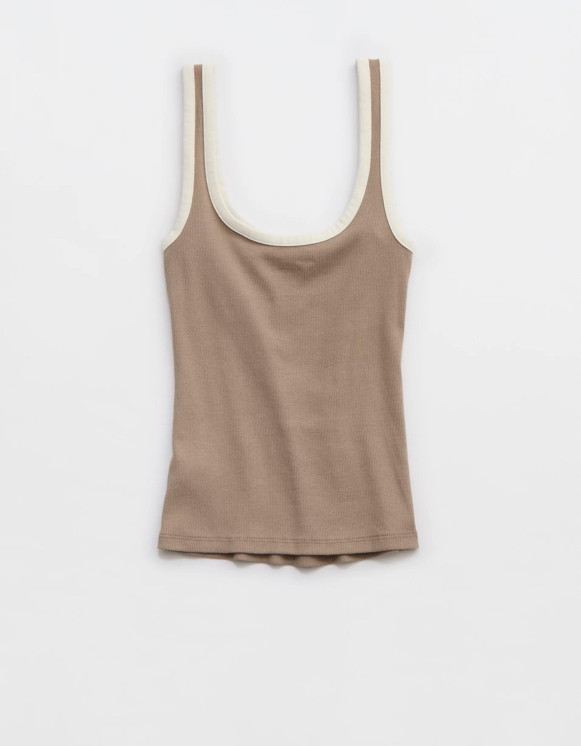 Aerie Double Scoop Neck Tank Top Product Image