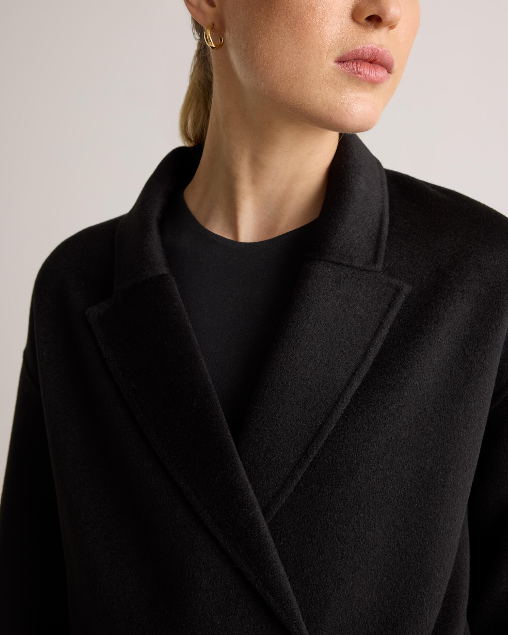 Quince | Women's 100% Mongolian Cashmere Double-Faced Double-Breasted Wrap Coat Product Image