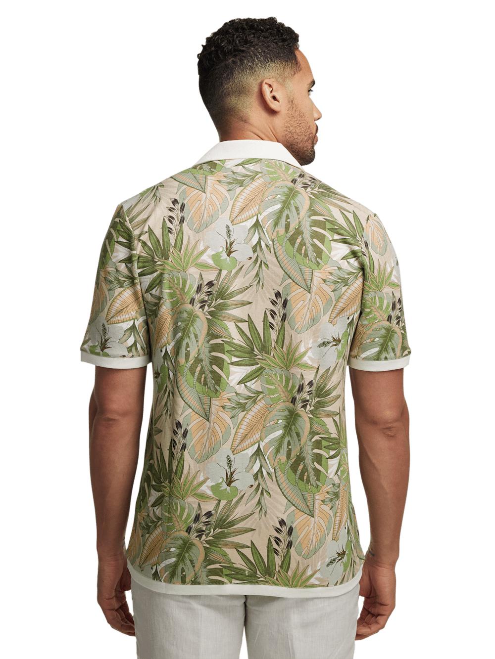 Linen Blend Button Front Camp Collar - Multi Product Image