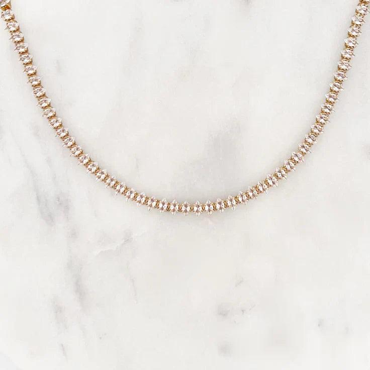 By Nouck | Oval Rhinestone Choker Product Image