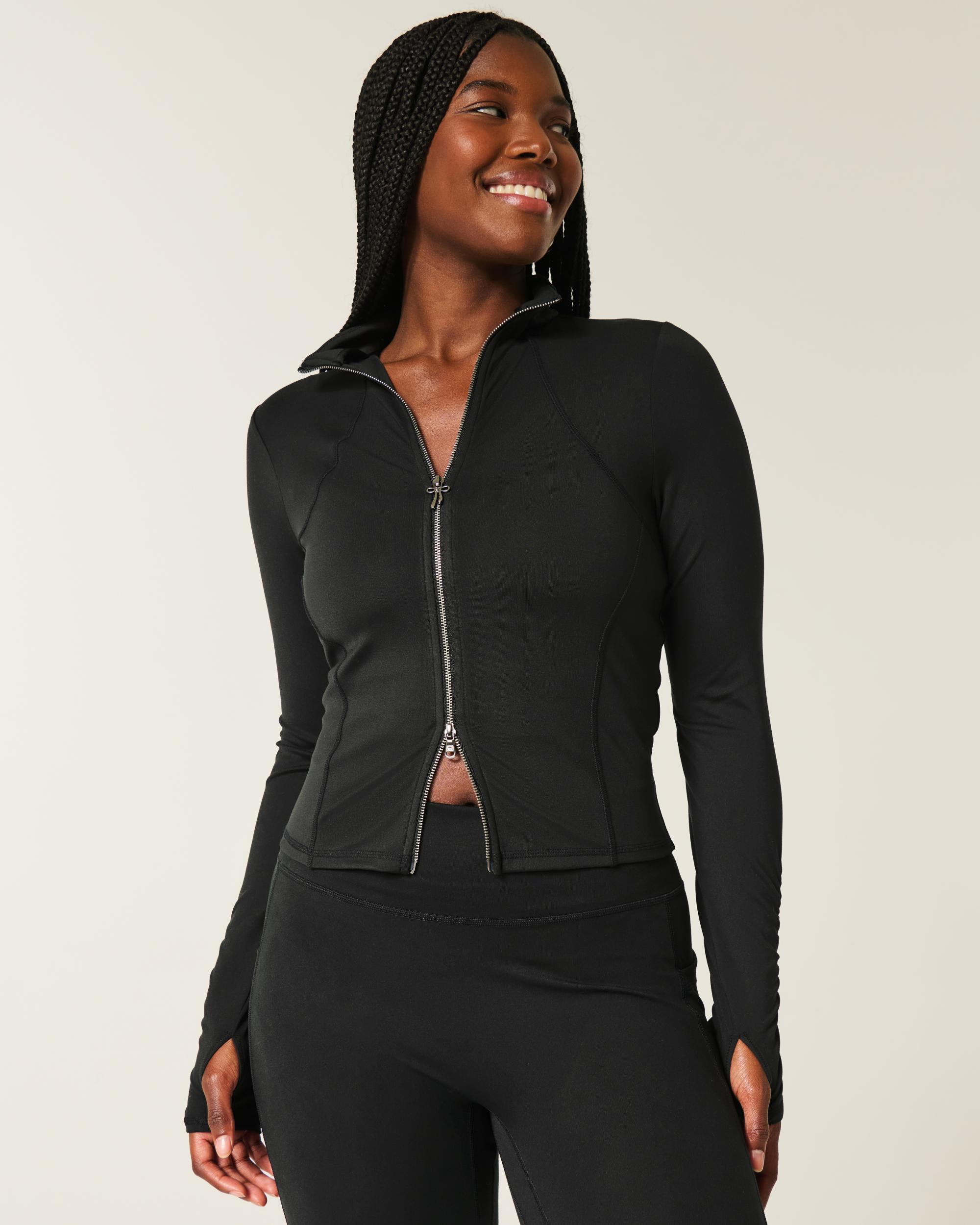 Gilly Hicks Active Recharge Bow Double Zip Jacket Product Image