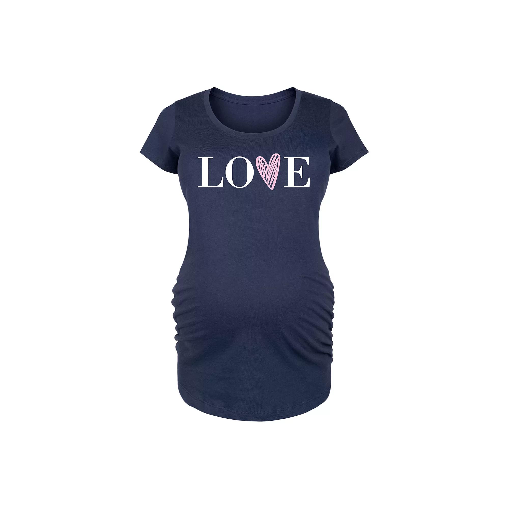 Maternity Love Heart Graphic Tee, Women's,  Product Image