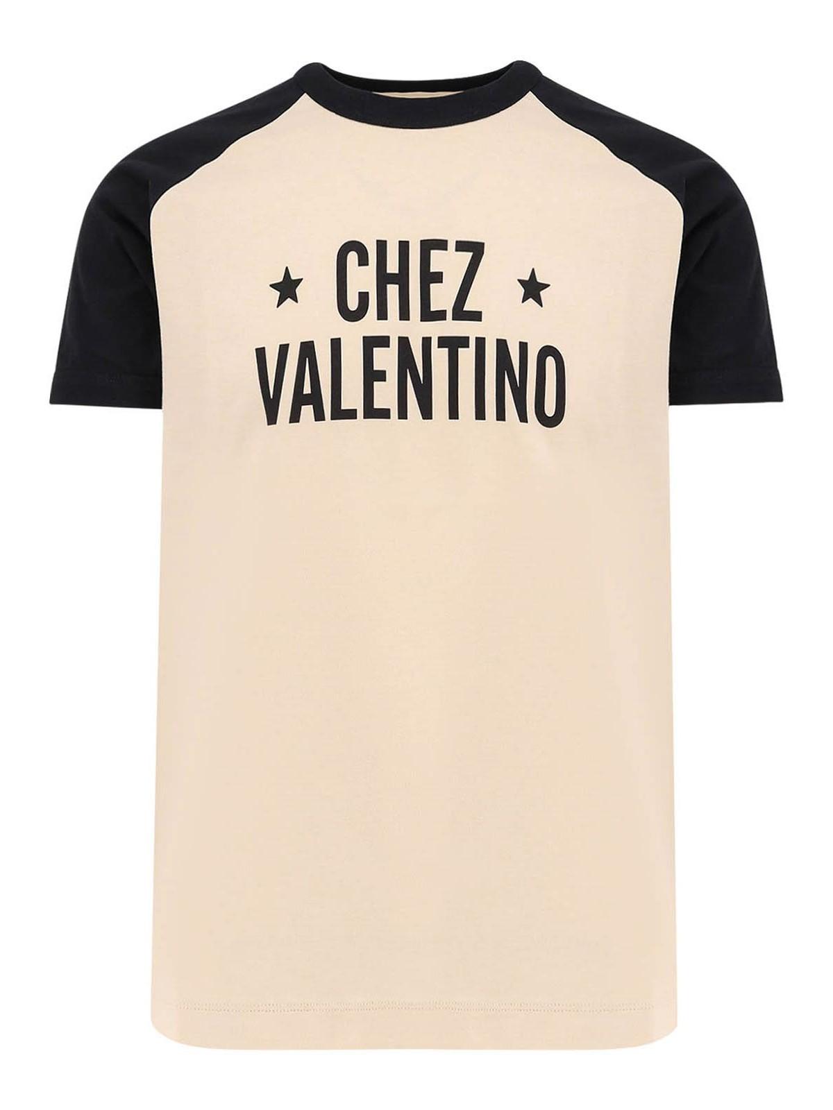 VALENTINO Chez Logo T-shirt In Neutral Product Image