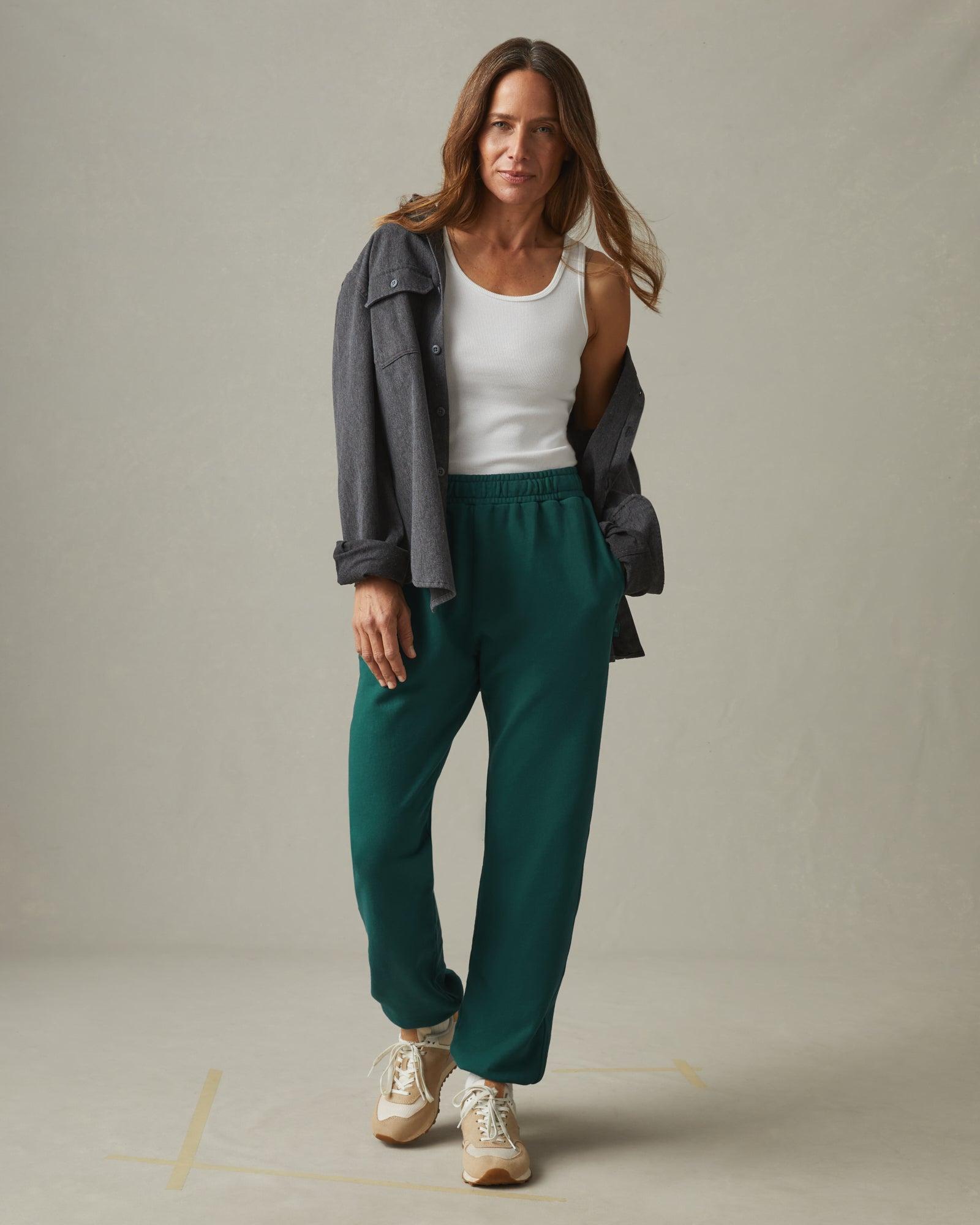 Women's Premium Midweight Sweatpant - Monstera Green Female Product Image