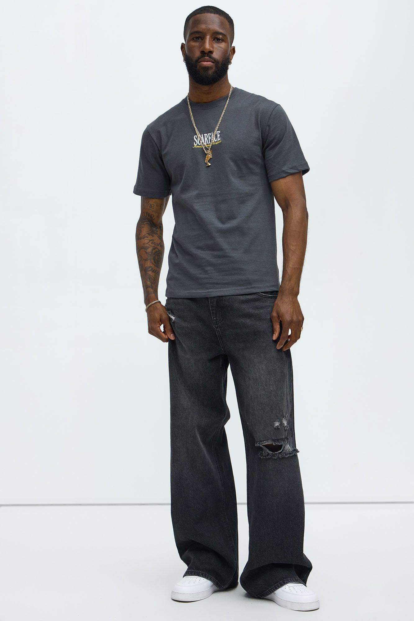 Scarface Hustler Short Sleeve Tee - Grey Product Image