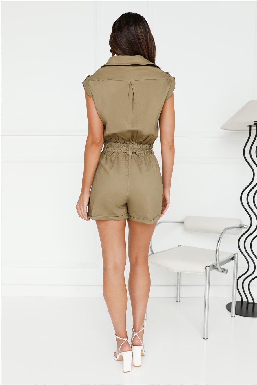 Exploring Romper Khaki Product Image