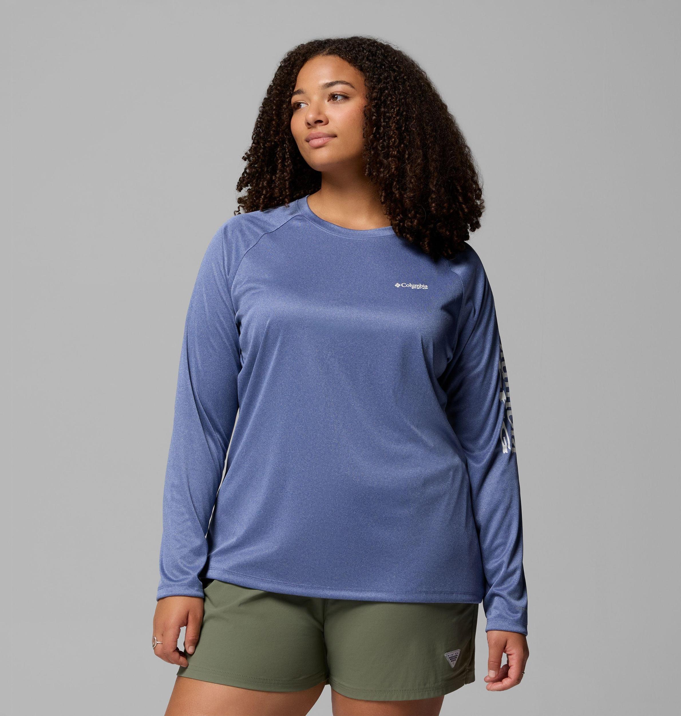 Columbia Womens PFG Tidal Tee II Long Sleeve Shirt - Plus Size- Product Image