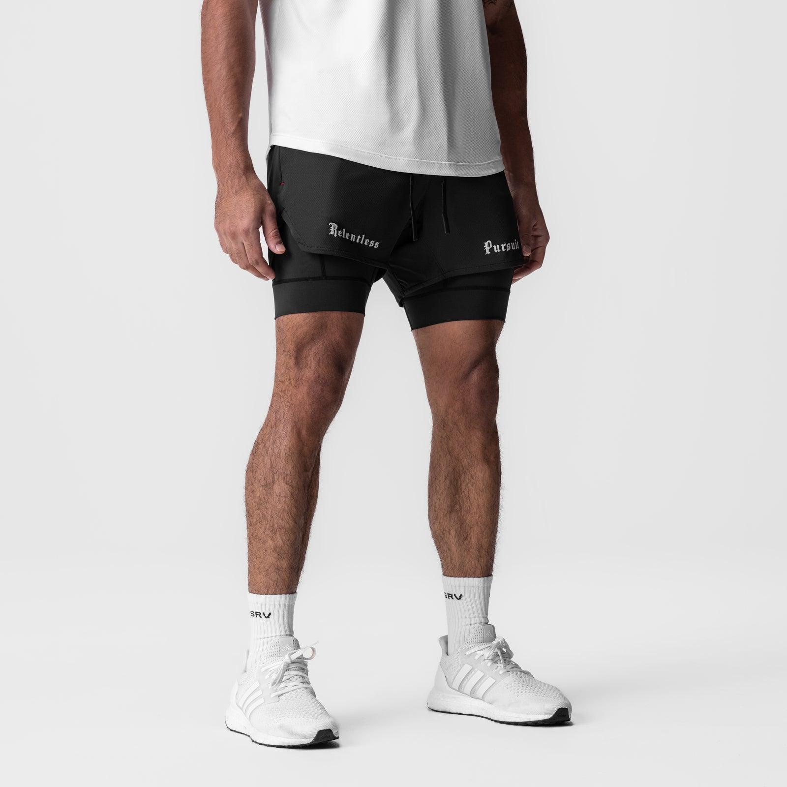 0828. AeroSilver® 5" Liner Short - Black "RP"/Black Male Product Image